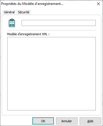 Propriété du Modèle d'Enregistrement